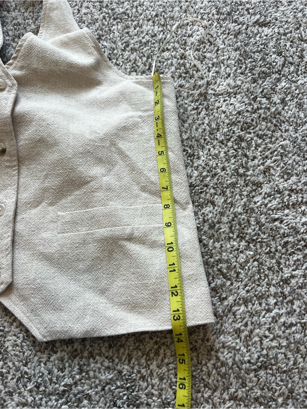Lioness Hills Linen-Cotton Halter Tie Vest in Oatmeal Sz M - Picture 12 of 12